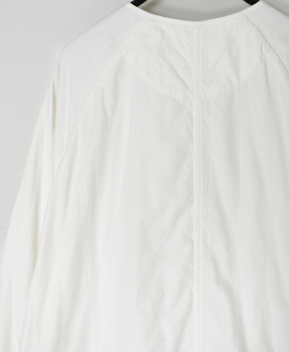 NMDS24632W(コート) 40s ORGANIC POPLIN RAGLAN COAT WITH VERTICAL STITCH