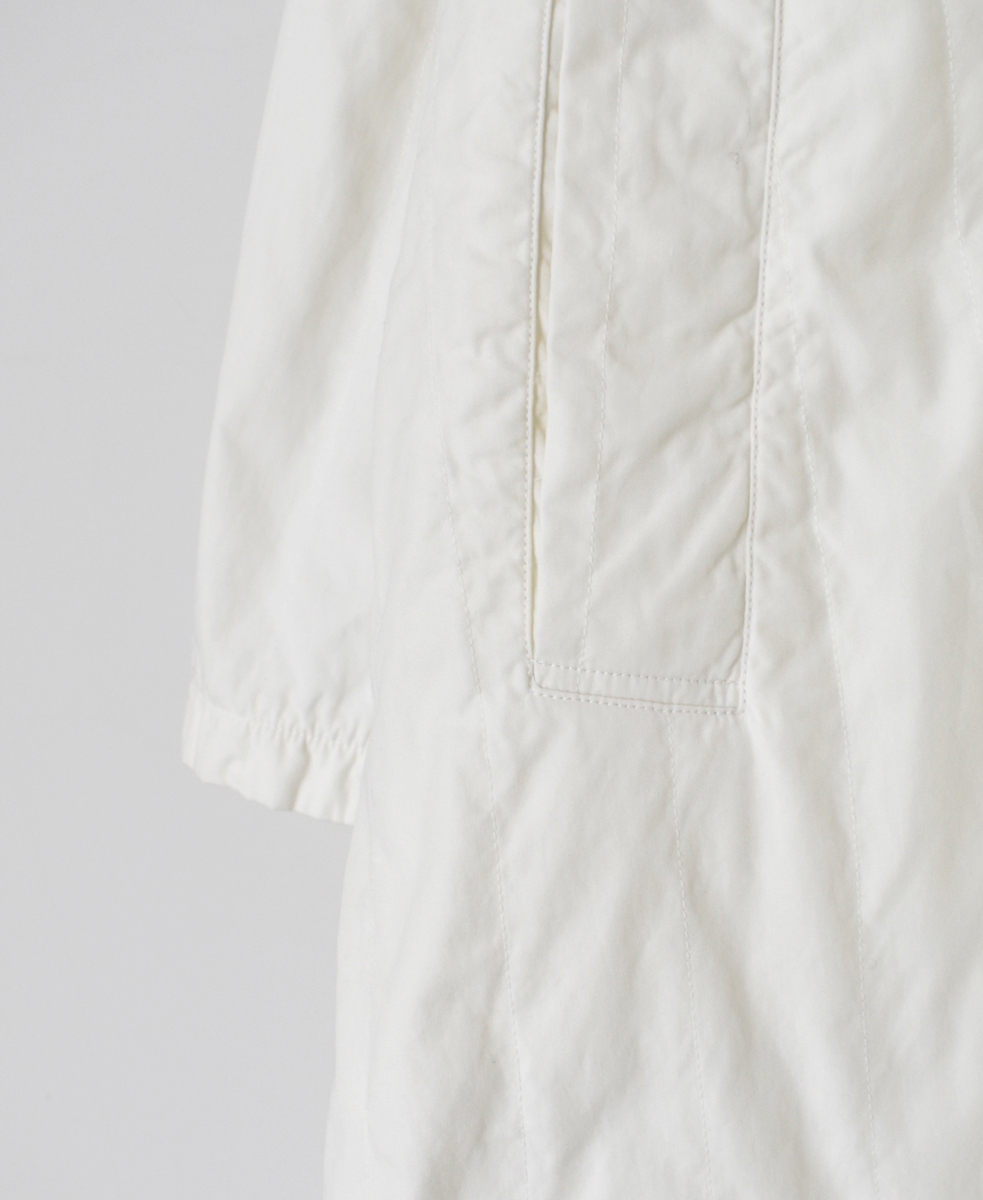 NMDS24632W(コート) 40s ORGANIC POPLIN RAGLAN COAT WITH VERTICAL STITCH
