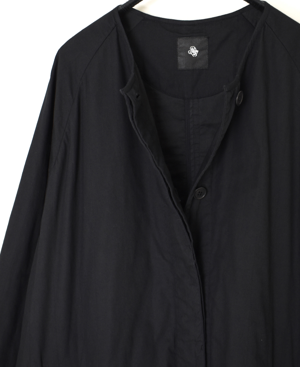 NMDS24632W(コート) 40s ORGANIC POPLIN RAGLAN COAT WITH VERTICAL STITCH
