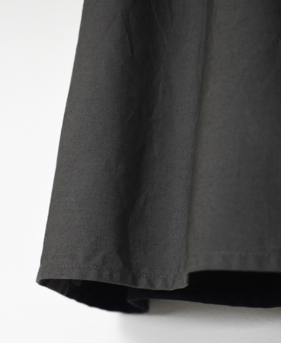 NMDS24641(スカート) 40s ORGANIC POPLIN(PATCHWORK) PINTUCK FLARED SKIRT WITH PATCH WORK