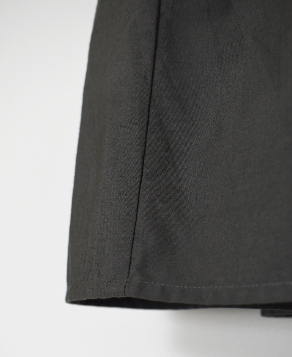 NMDS24642(スカート) 40s ORGANIC POPLIN(PATCHWORK) PINTUCK FLARED SKIRT WITH CRAZY PATCH WORK