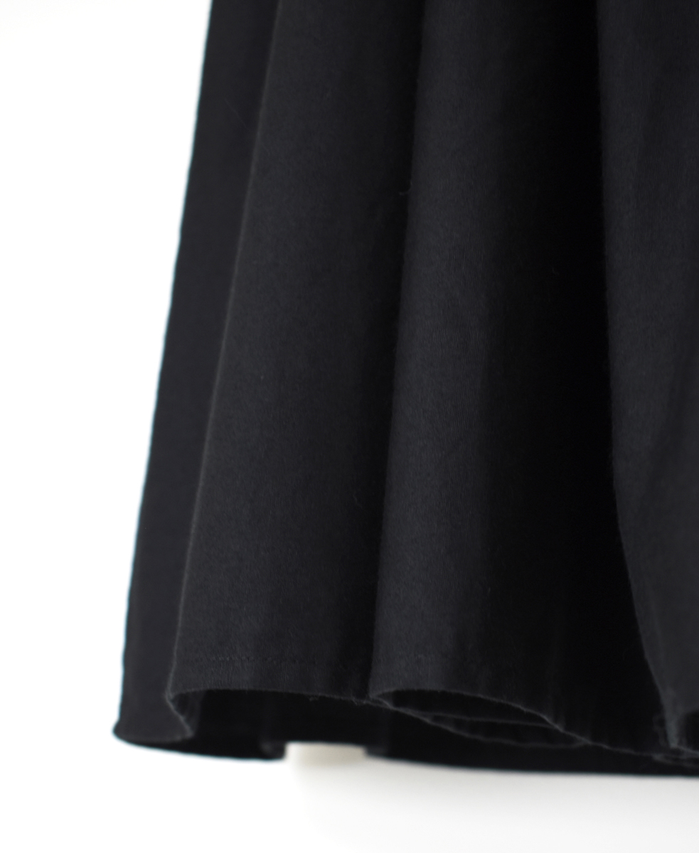NMDS24642(スカート) 40s ORGANIC POPLIN(PATCHWORK) PINTUCK FLARED SKIRT WITH CRAZY PATCH WORK