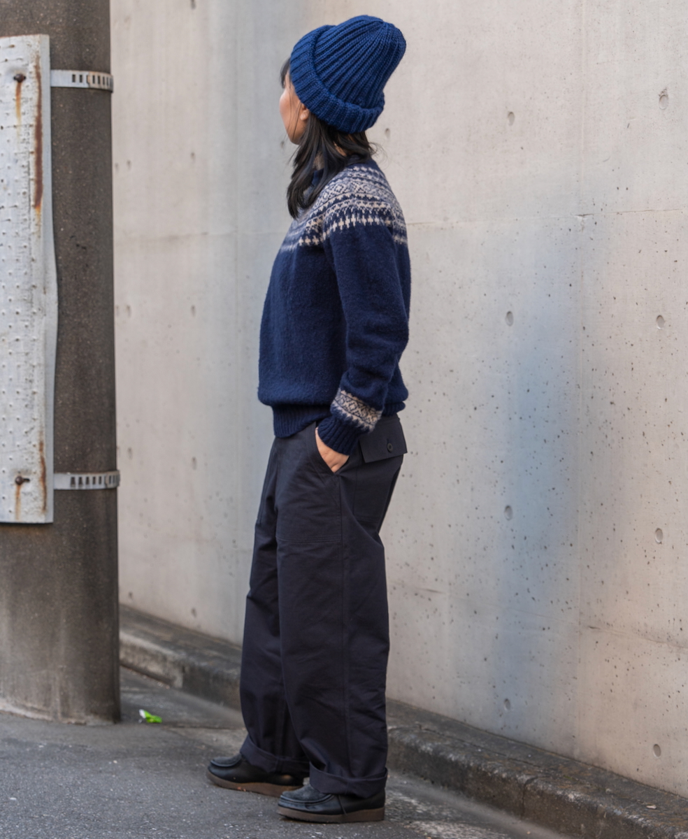 NJT1661(ニット) SHETLAND WOOL NORDIC HEAVY BRUSH CREW-NECK PULLOVER