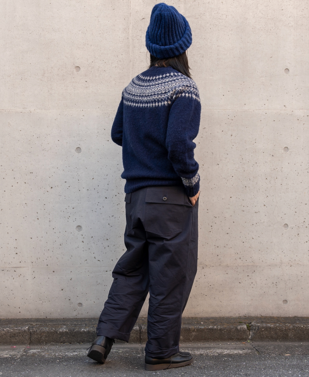 NJT1661(ニット) SHETLAND WOOL NORDIC HEAVY BRUSH CREW-NECK PULLOVER