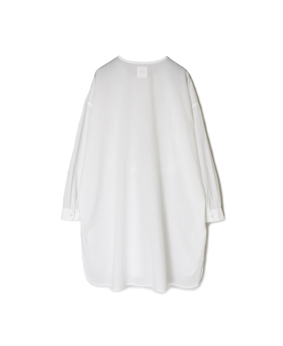 NMDS25203(シャツ) 60s ORGANIC CAMBRIC CREW-NECK BOSOM EMB SHIRT