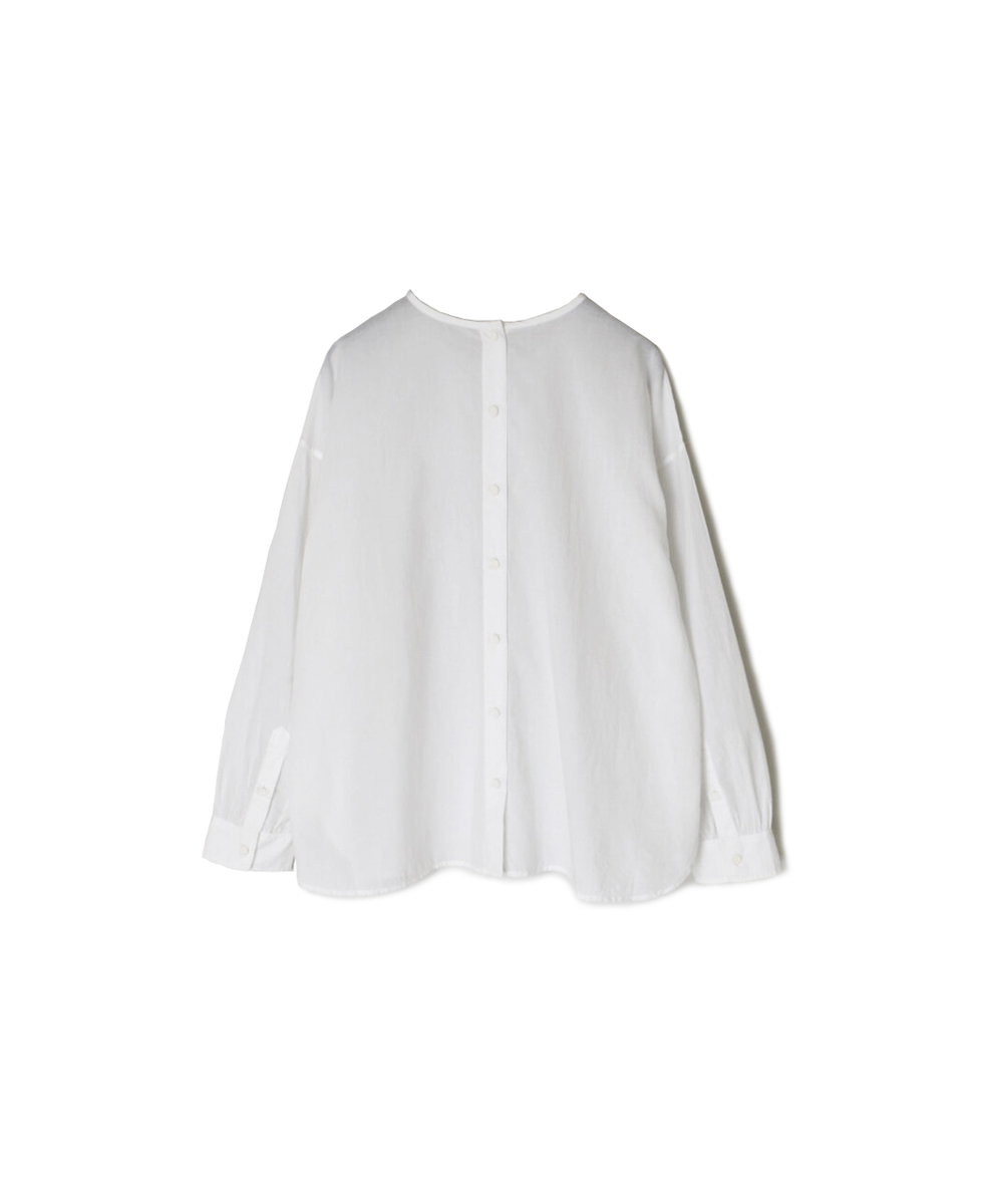 NMDS25202(シャツ) 60s ORGANIC CAMBRIC BACK OPENING CREW-NECK EMB SHIRT