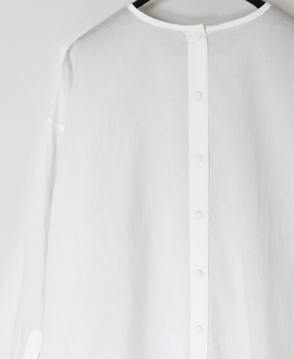 NMDS25202(シャツ) 60s ORGANIC CAMBRIC BACK OPENING CREW-NECK EMB SHIRT