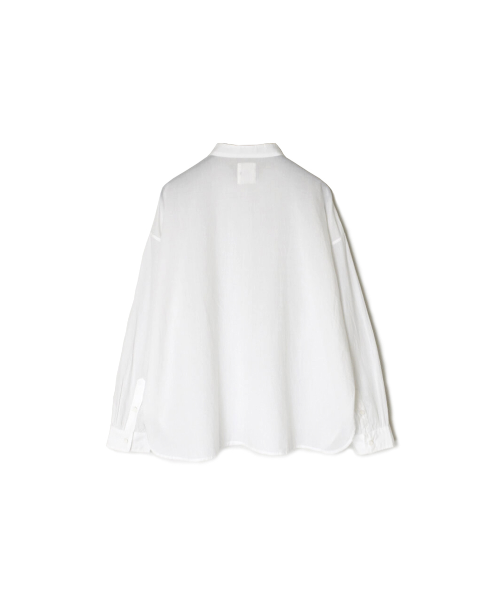 NMDS25201(シャツ) 60s ORGANIC CAMBRIC BANDED COLLAR EMB SHIRT