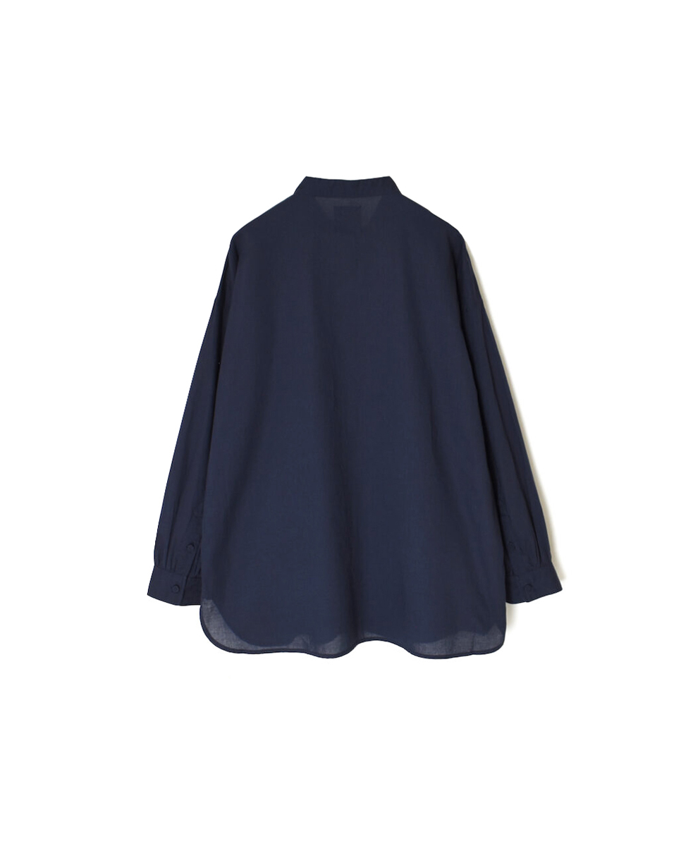 NMDS25201(シャツ) 60s ORGANIC CAMBRIC BANDED COLLAR EMB SHIRT