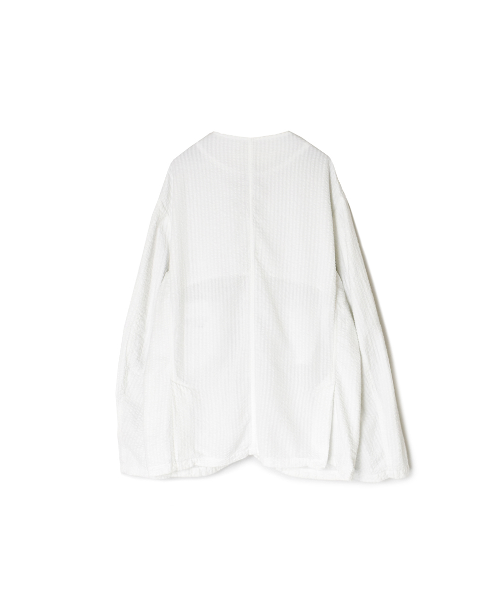 NVL2511SPD(ジャケット) SEERSUCKER PLAIN OVERDYE SIDE VENTS NO COLLAR JACKET