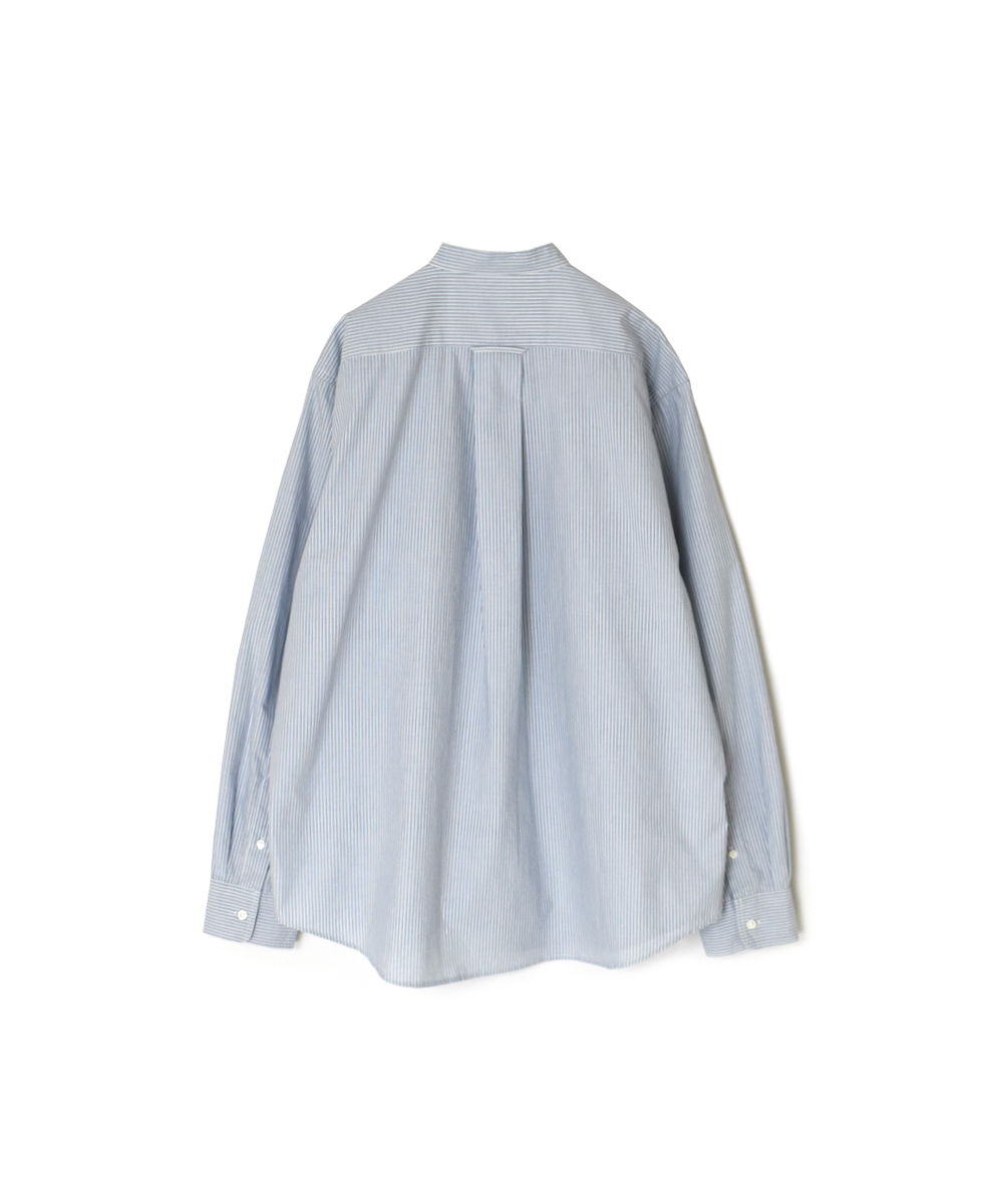 NVL2531(シャツ) 60s ORGANIC CAMBRIC BANDED COLLAR L/SL OVERSIZED SHIRTS