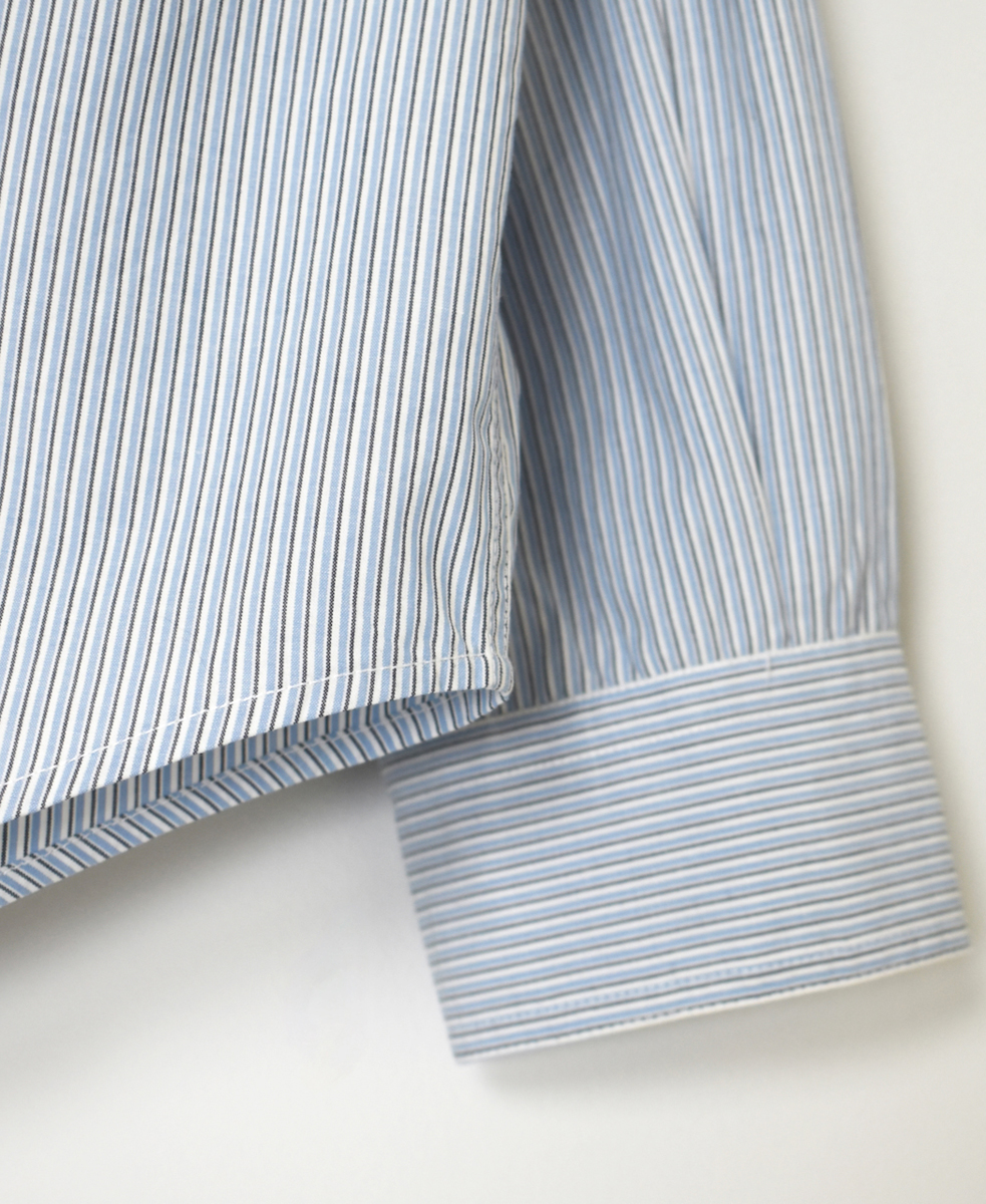 NVL2531(シャツ) 60s ORGANIC CAMBRIC BANDED COLLAR L/SL OVERSIZED SHIRTS