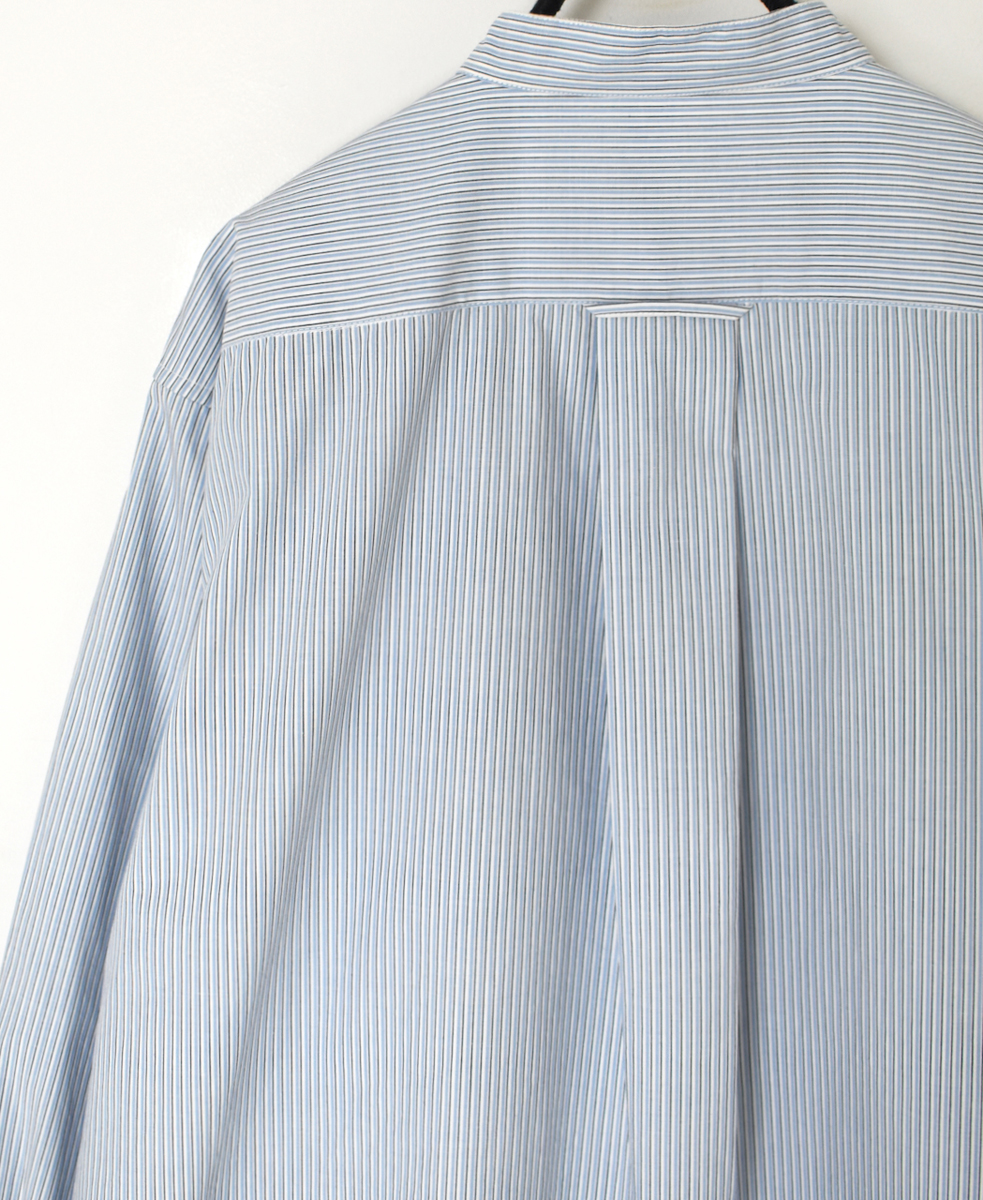 NVL2531(シャツ) 60s ORGANIC CAMBRIC BANDED COLLAR L/SL OVERSIZED SHIRTS