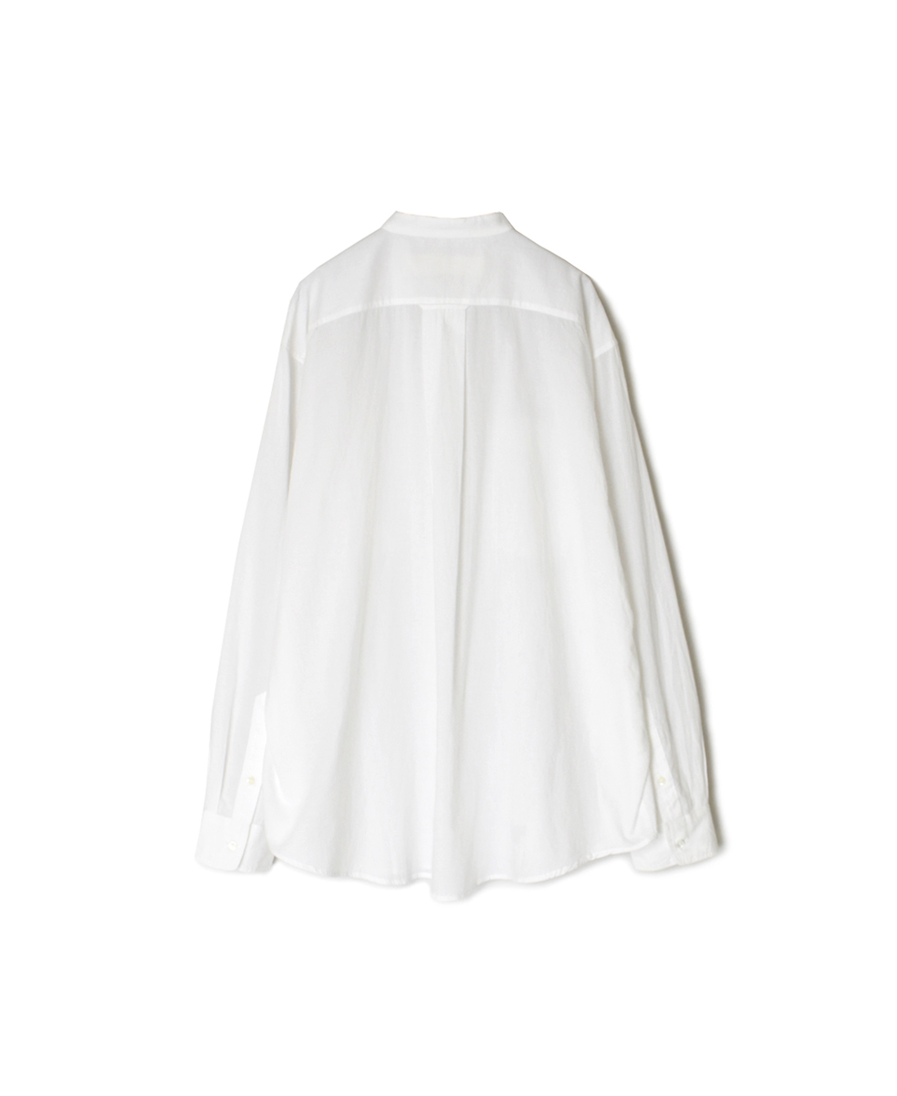 NVL2531CB(シャツ) 60s ORGANIC CAMBRIC BANDED COLLAR L/SL OVERSIZED SHIRT