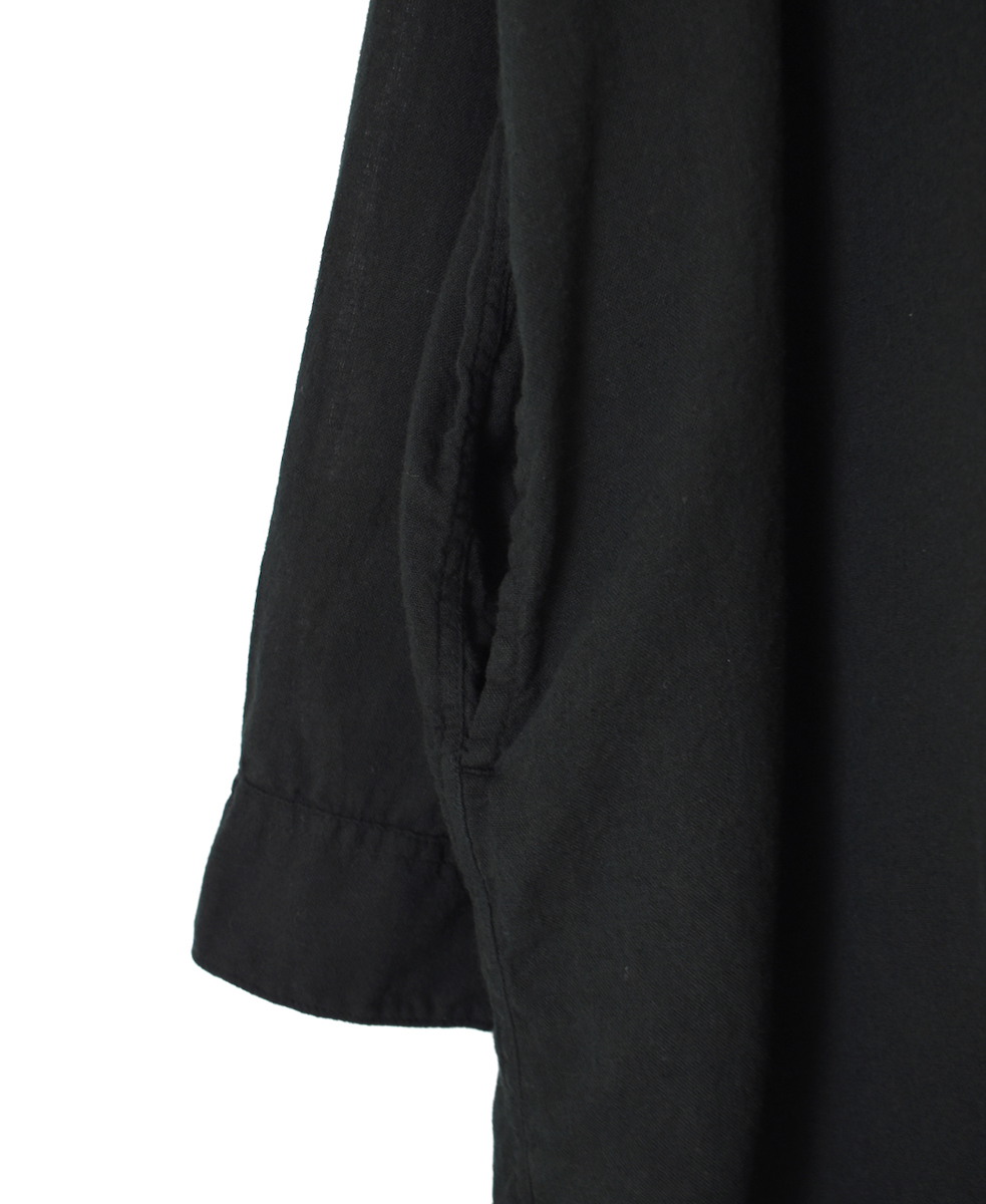 INAM2503G3D(シャツ) 30s GAUZE OVERDYE UTILITY BANDED COLLAR LONG SHIRT