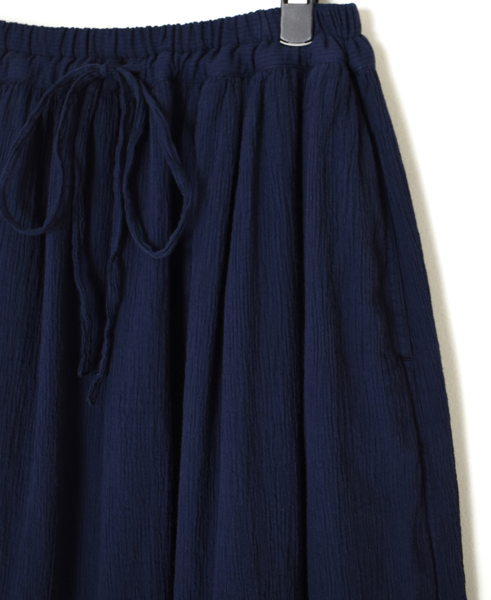 INAM2504GSD(スカート) SINGLE GAUZE STRIPE OVERDYE EASY GATHERED SKIRT