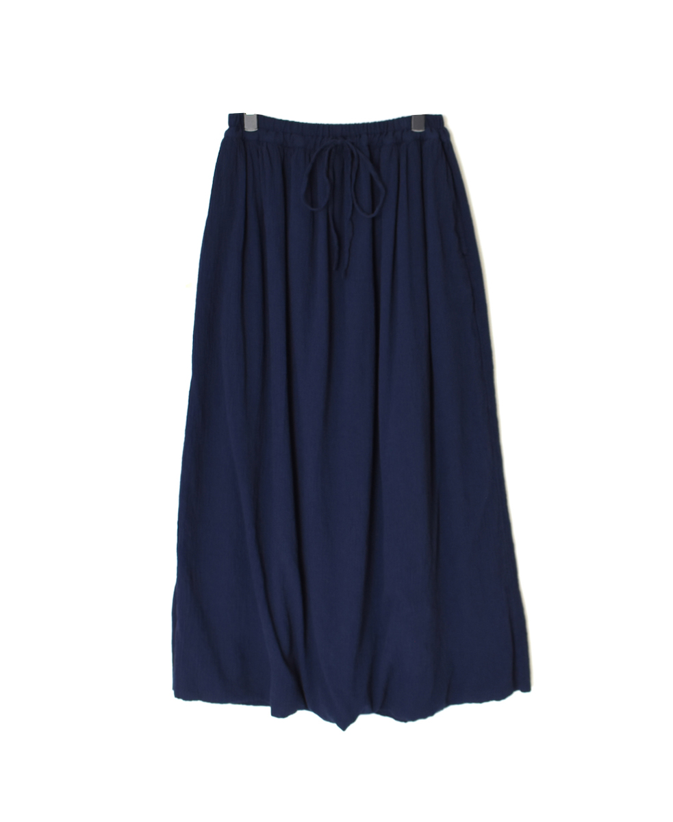 INAM2504GSD(スカート) SINGLE GAUZE STRIPE OVERDYE EASY GATHERED SKIRT