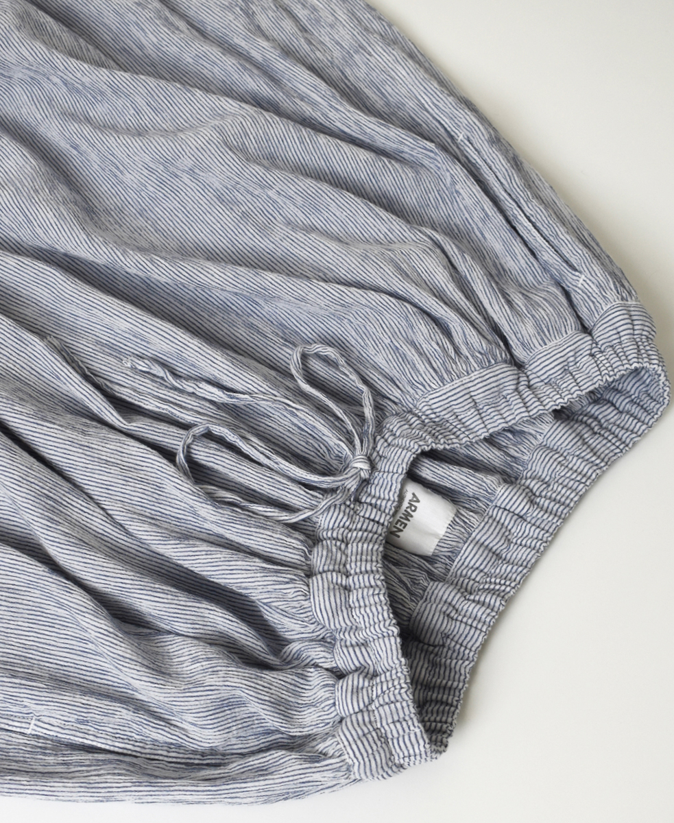 INAM2504GSD(スカート) SINGLE GAUZE STRIPE OVERDYE EASY GATHERED SKIRT