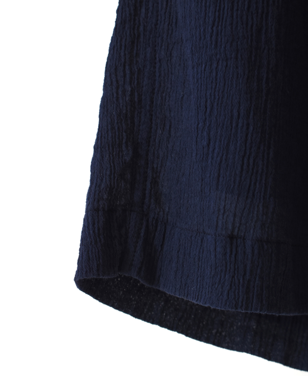 INAM2505GSD(パンツ) SINGLE GAUZE STRIPE OVERDYE GATHERED EASY PANTS WITH LINING