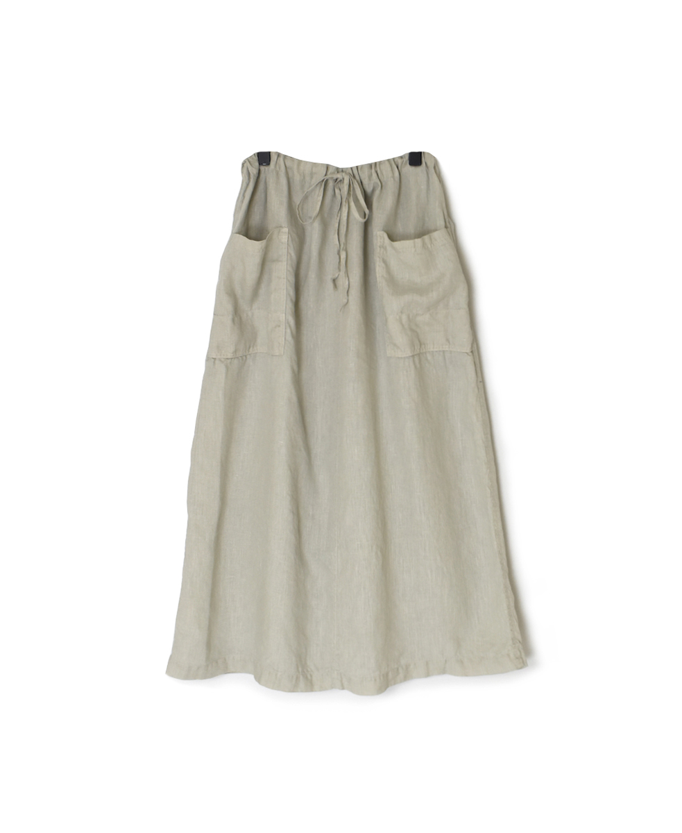LNHT2531L(スカート) LINEN PLAIN OVERDYE EASY SKIRT