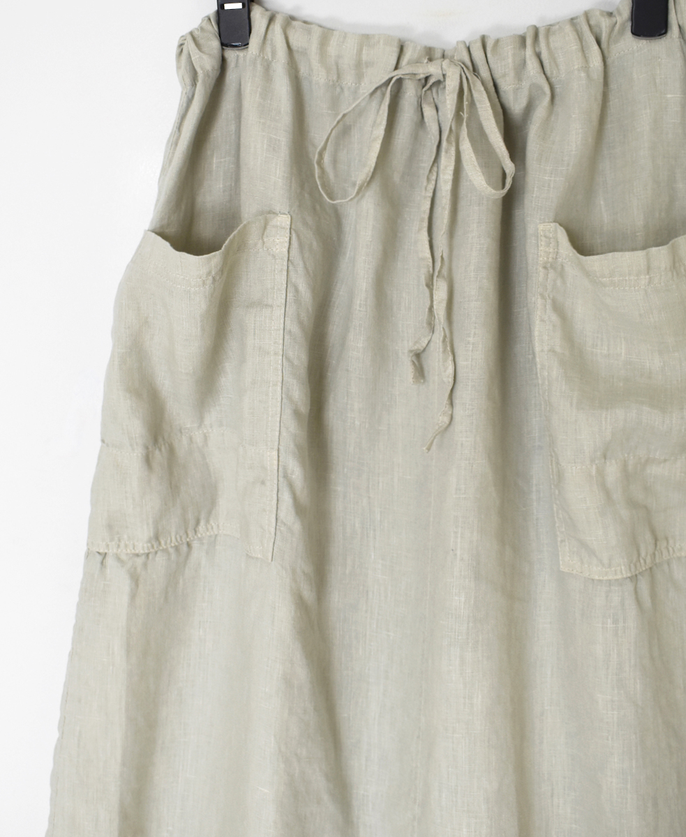 LNHT2531L(スカート) LINEN PLAIN OVERDYE EASY SKIRT