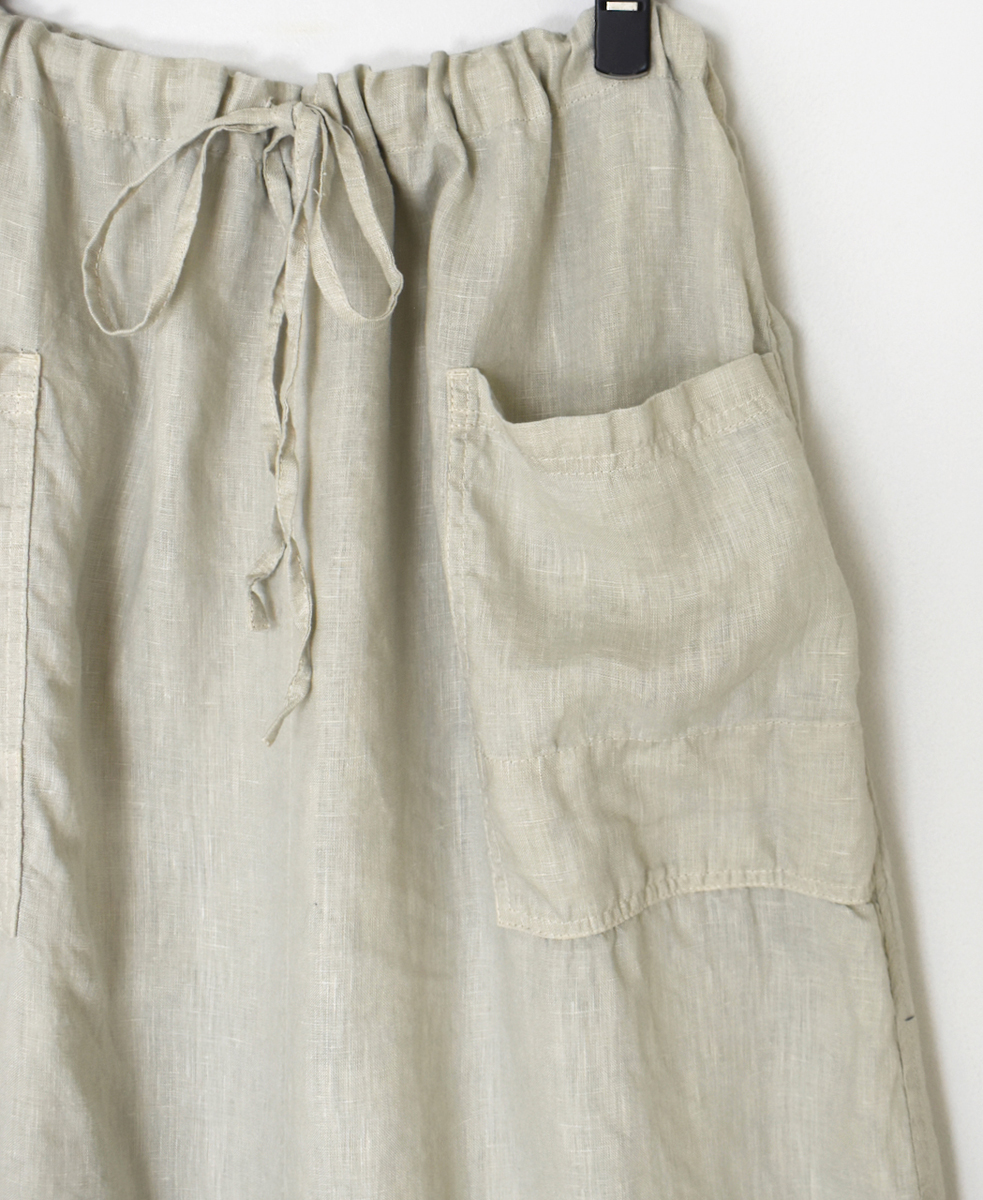 LNHT2531L(スカート) LINEN PLAIN OVERDYE EASY SKIRT