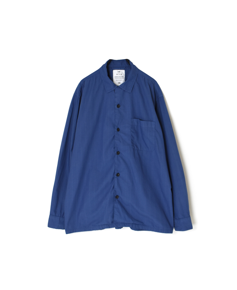INHT2512STD(シャツ) COTTON STRIPE OVERDYE ONE-UP COLLAR SHIRT