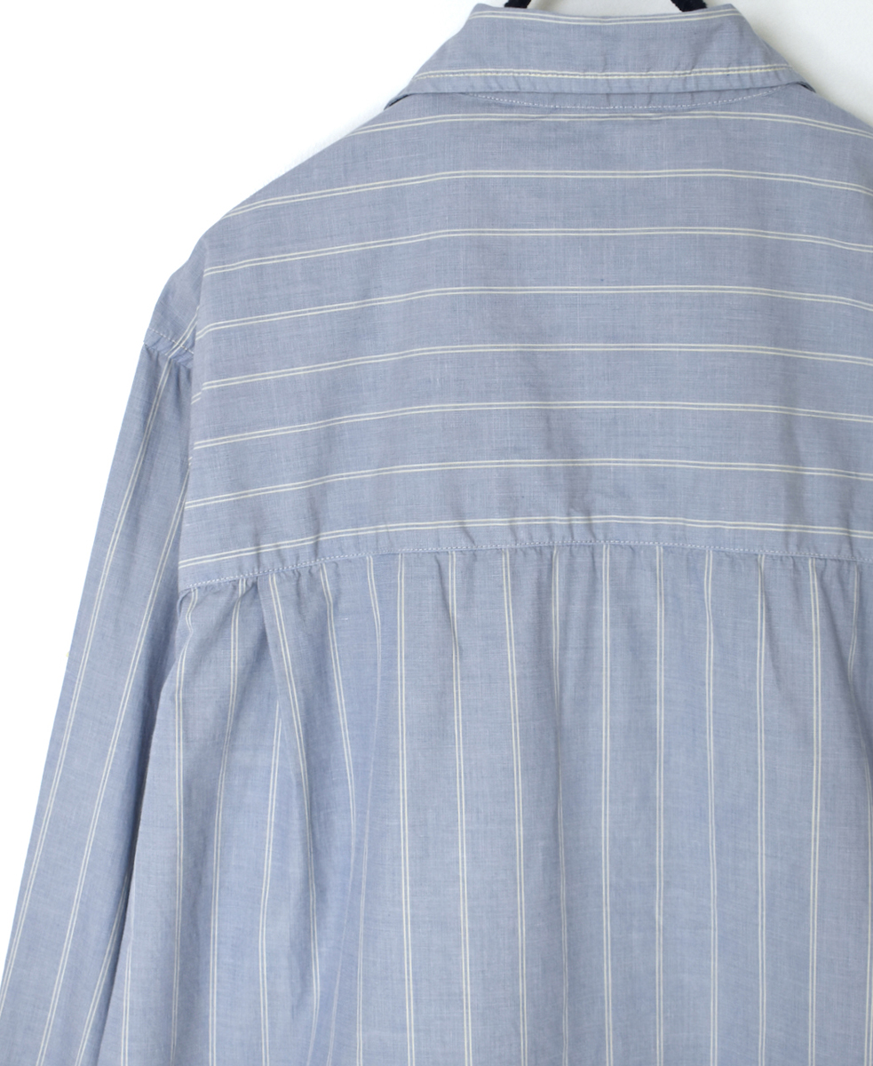 INHT2512STD(シャツ) COTTON STRIPE OVERDYE ONE-UP COLLAR SHIRT