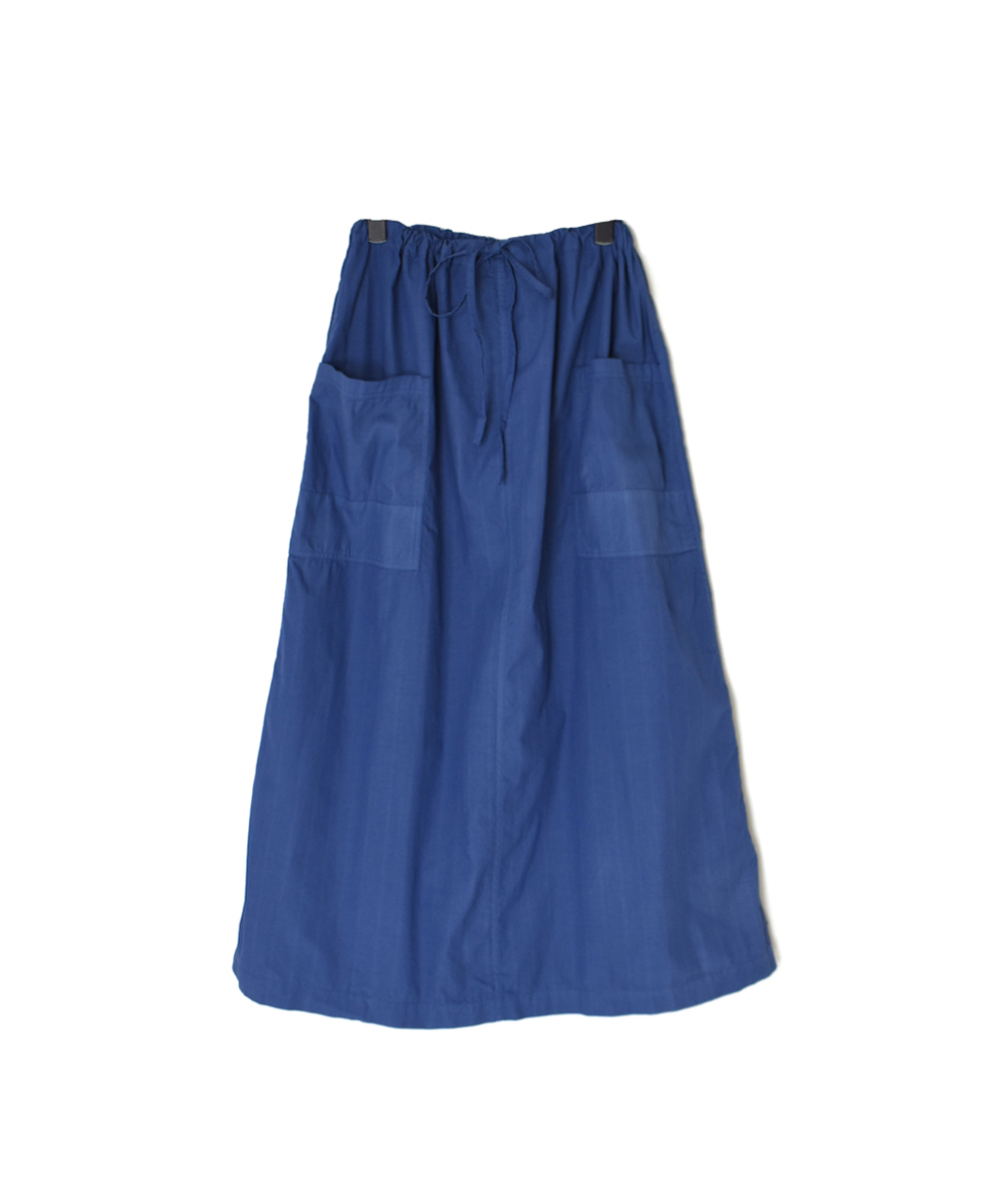 INHT2514STD(スカート) COTTON STRIPE OVERDYE EASY SKIRT