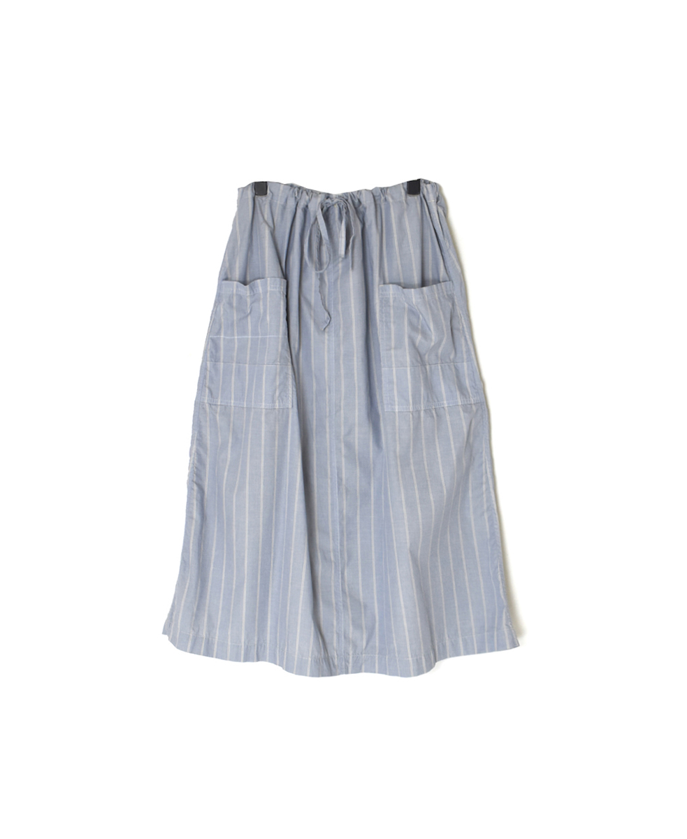 INHT2514STD(スカート) COTTON STRIPE OVERDYE EASY SKIRT