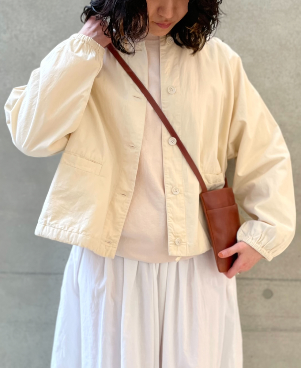 NMDS24633W(ジャケット) 40s ORGANIC POPLIN RAGLAN STRING JACKET