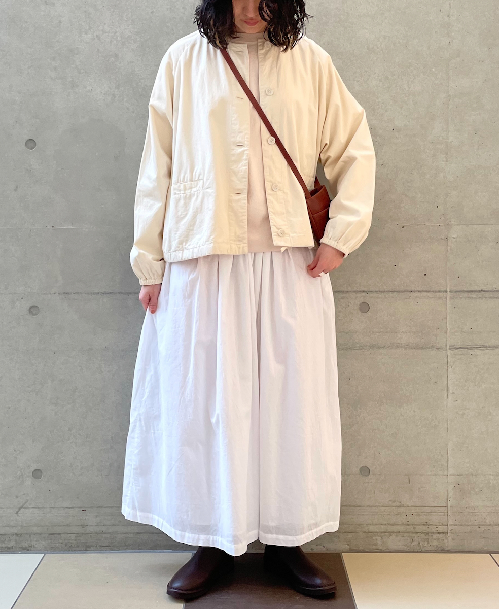 NMDS24633W(ジャケット) 40s ORGANIC POPLIN RAGLAN STRING JACKET