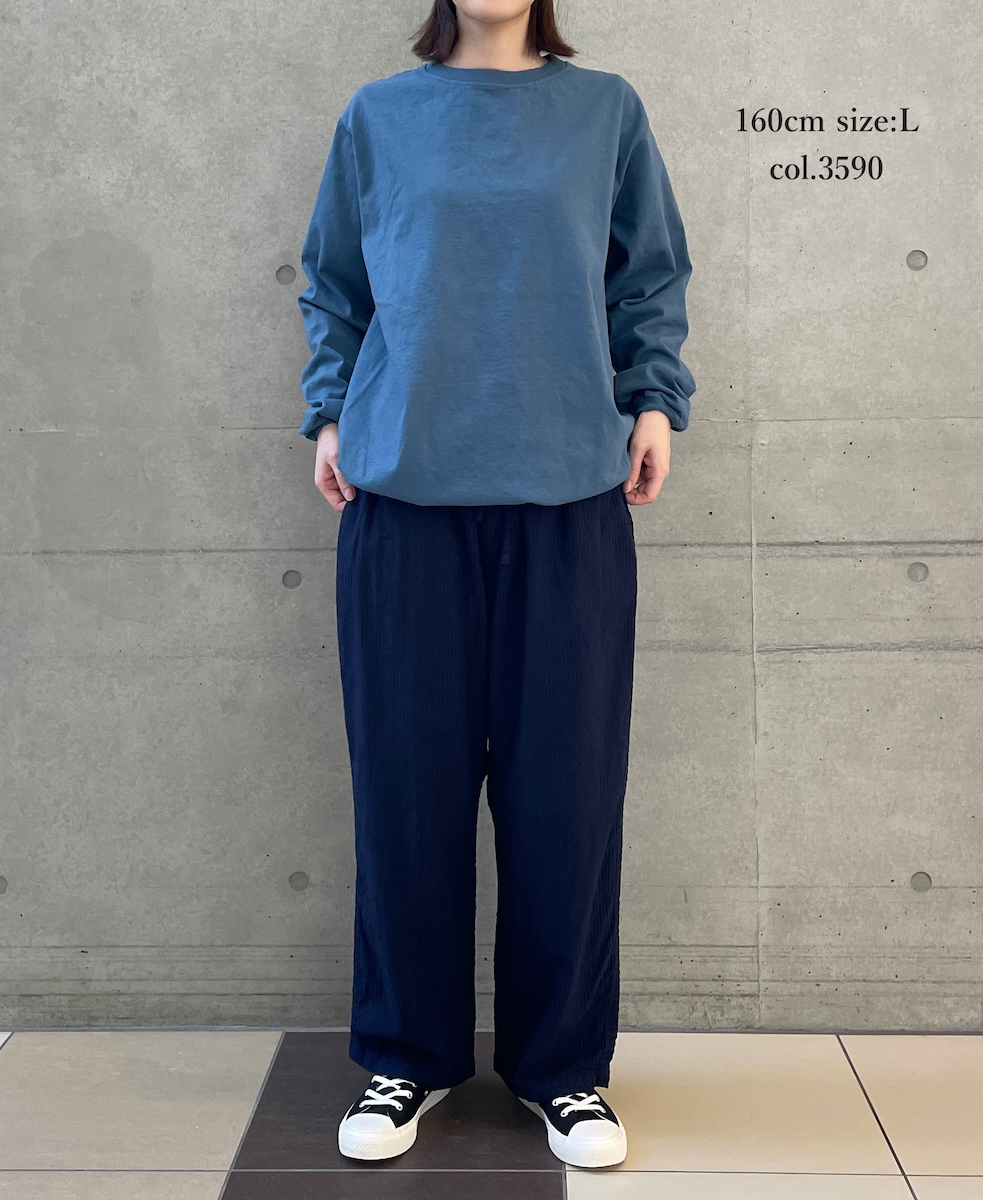 NGW9951 (Tシャツ) CREW NECK L/SL WITH CUFF & HEM RIB