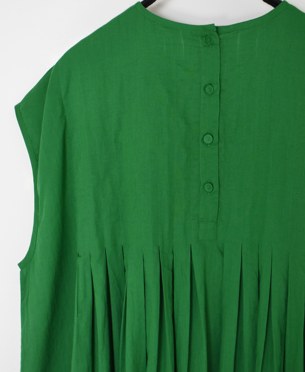 NMDS25222(シャツ) 80s ORGANIC VOILE PLAIN CREW-NECK F/SLEEVE SHIRT WITH INVERTED PLEAT