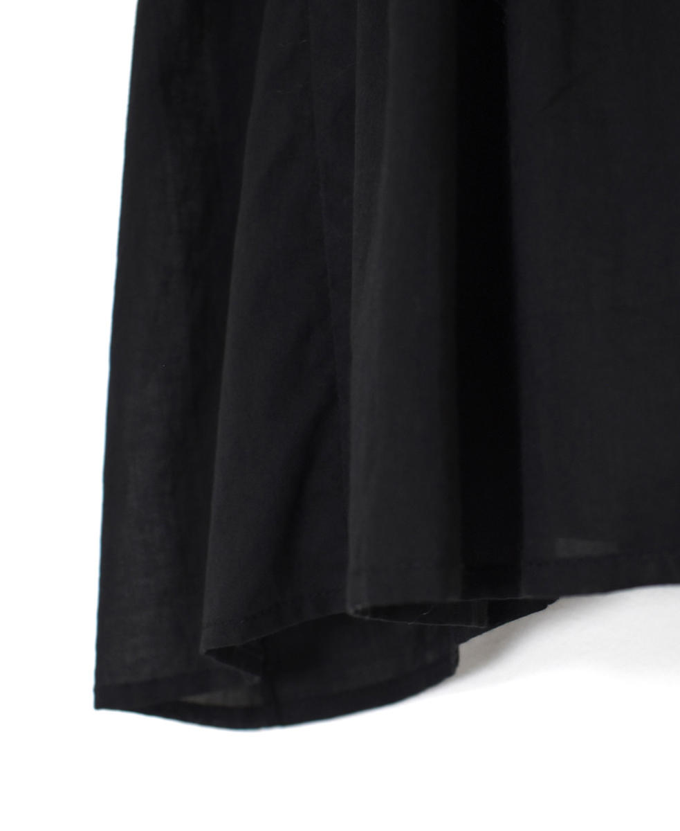 NMDS25222(シャツ) 80s ORGANIC VOILE PLAIN CREW-NECK F/SLEEVE SHIRT WITH INVERTED PLEAT