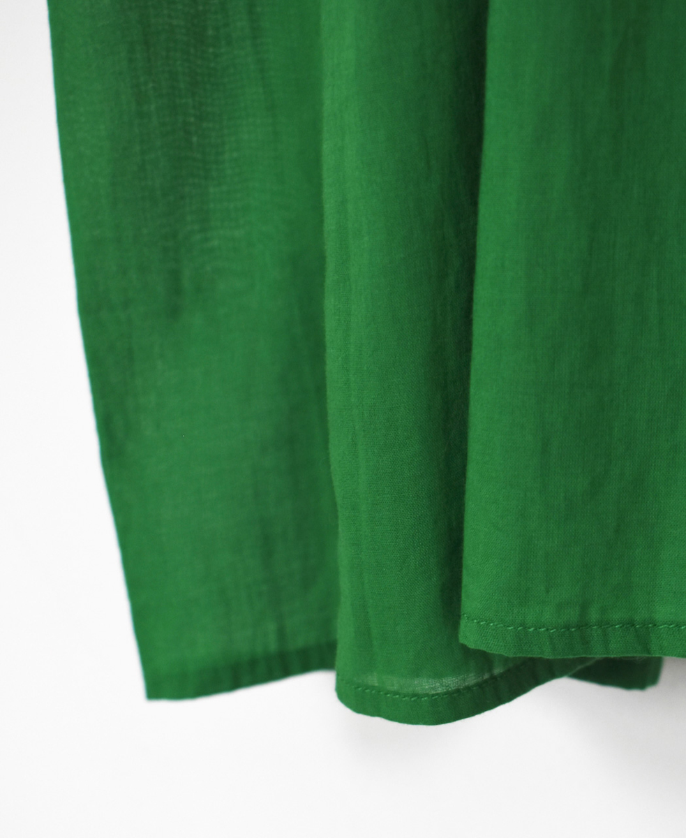 NMDS25223(ワンピース) 80s ORGANIC VOILE PLAIN CREW-NECK P/O DRESS WITH MINI PINTUCK