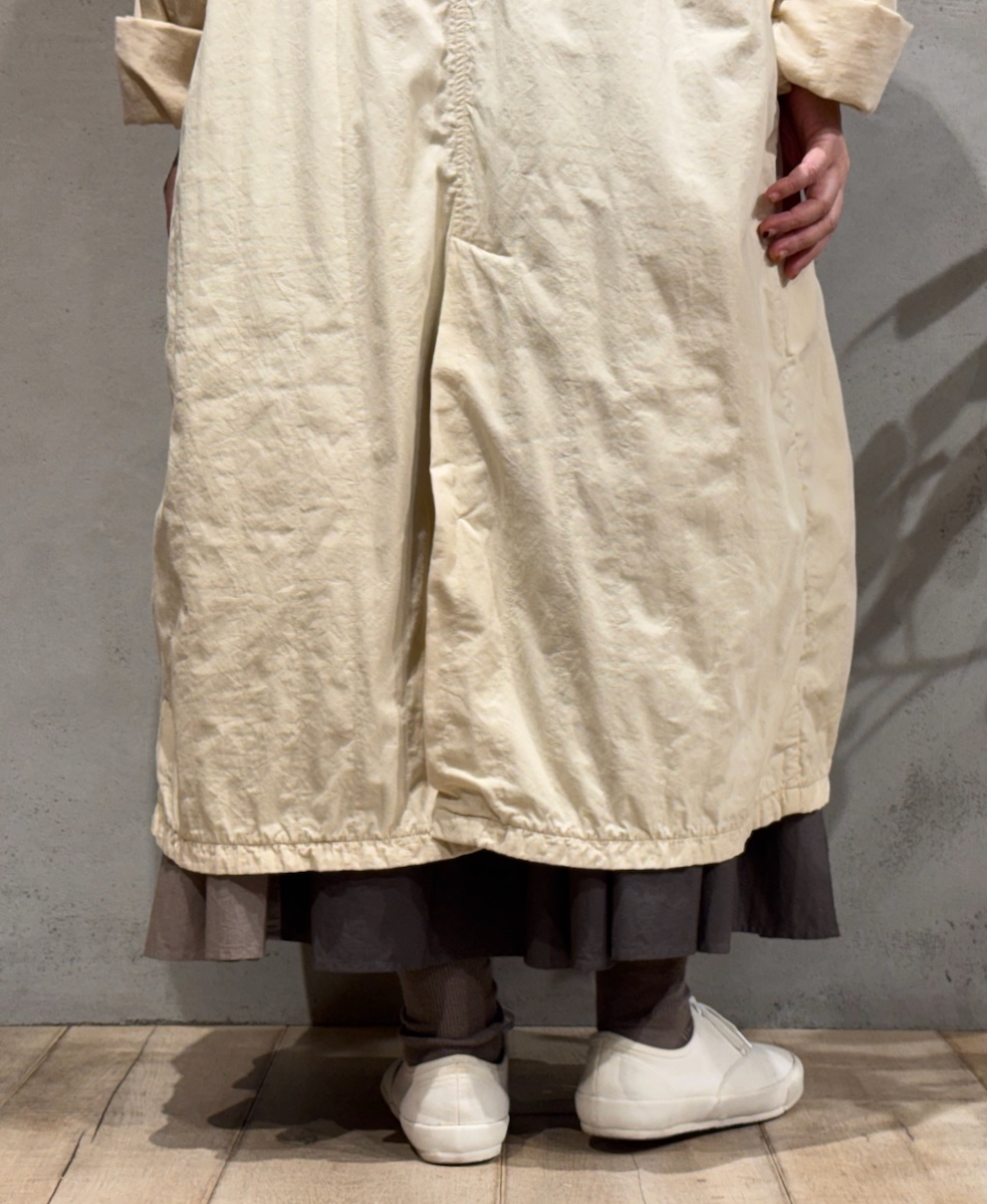 NMDS24632W(コート) 40s ORGANIC POPLIN RAGLAN COAT WITH VERTICAL STITCH