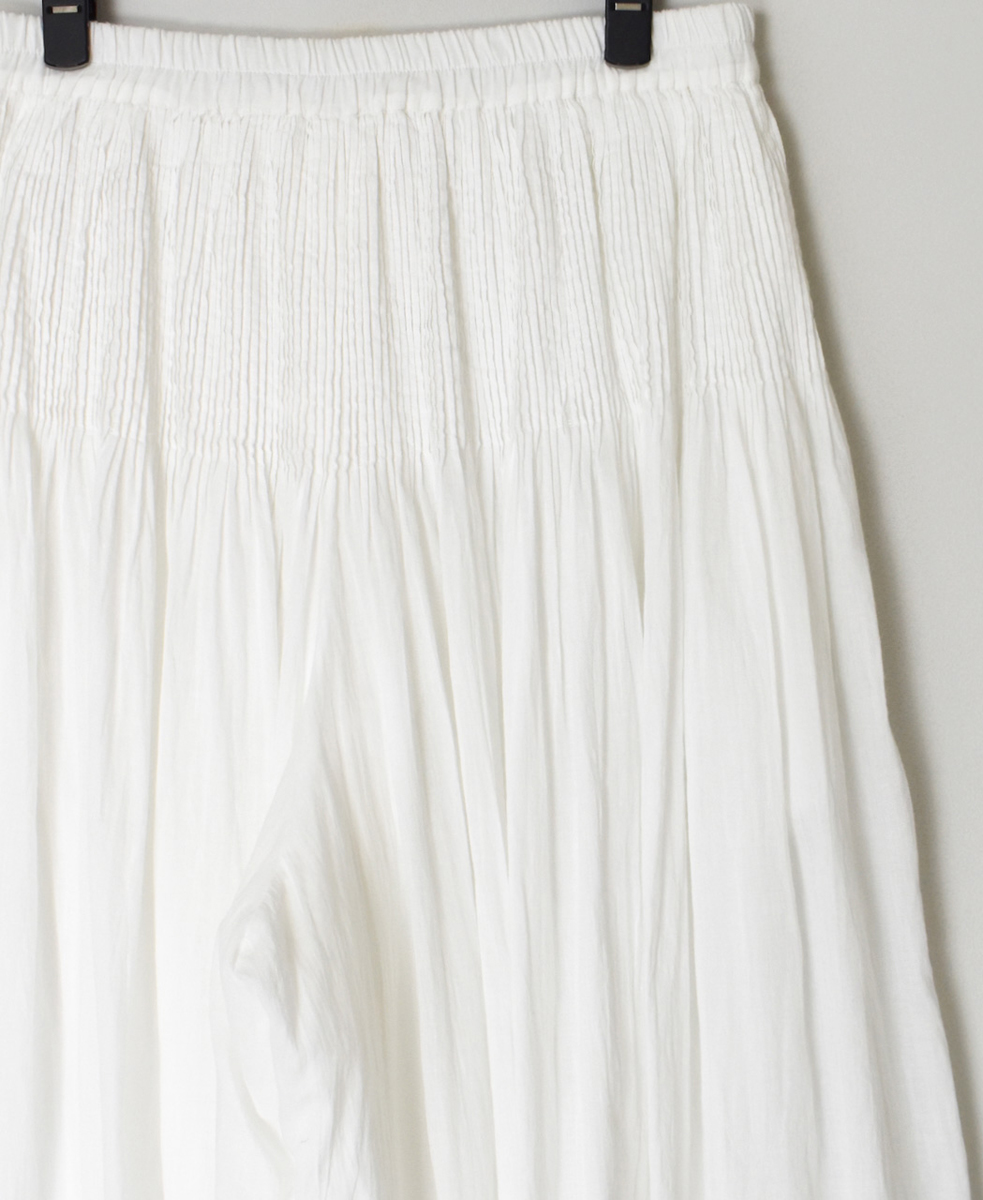 NMDS25226(パンツ) 80s ORGANIC VOILE PLAIN CULOTTES WITH MINI PINTUCK