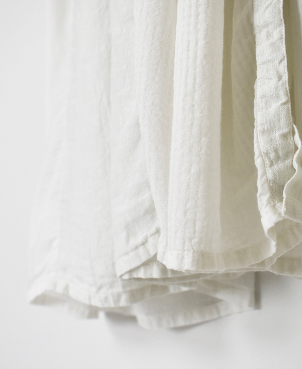 NMDS25233D(ワンピース) COTTON&LINEN PATCHWORK(OVERDYE) GATHERED WRAP DRESS