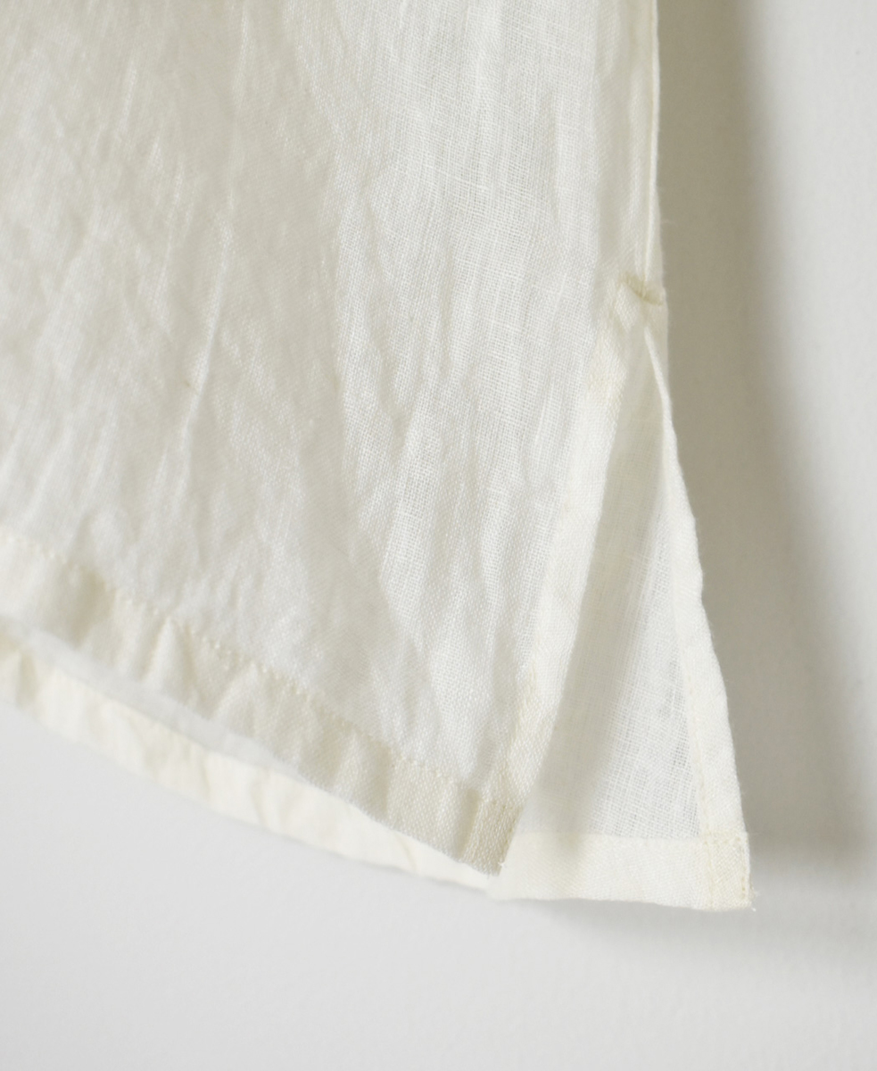 NMDS25243(プルオーバー) 80s POWER LOOM LINEN PLAIN V-NECK LACE S/SL PULLOVER