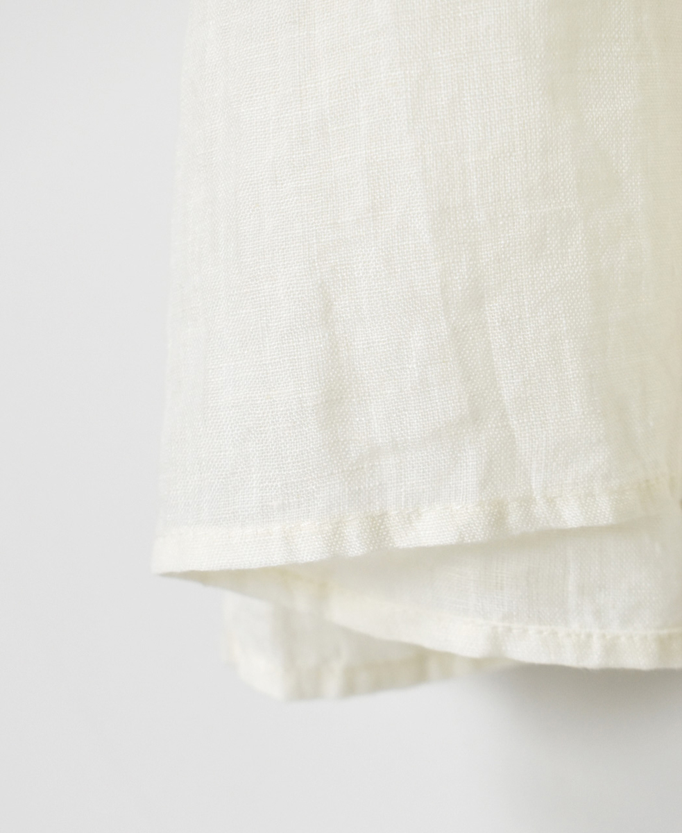 NMDS25244(ワンピース) 80s POWER LOOM LINEN PLAIN BOAT-NECK LACE PULLOVER DRESS