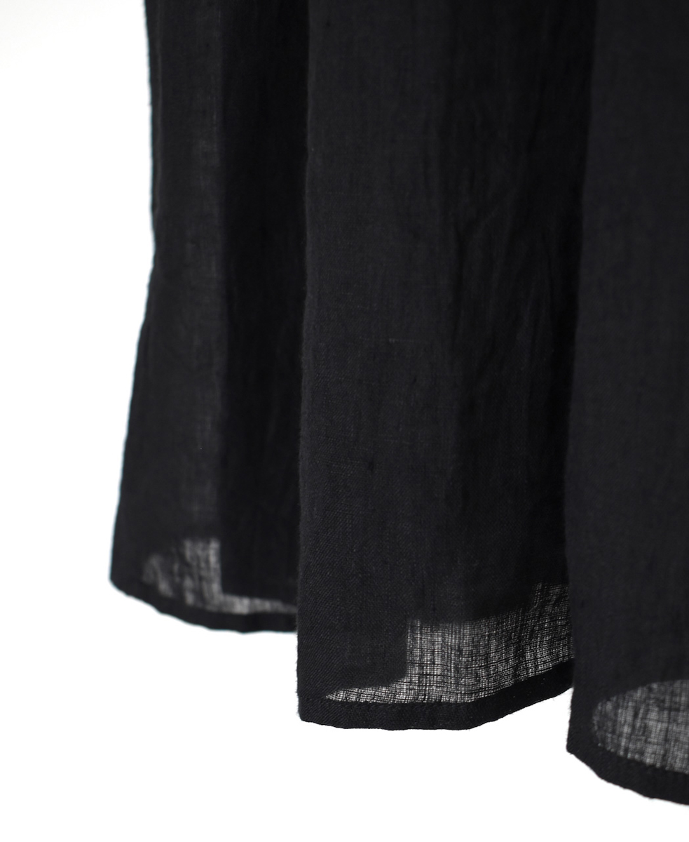 NMDS25244(ワンピース) 80s POWER LOOM LINEN PLAIN BOAT-NECK LACE PULLOVER DRESS