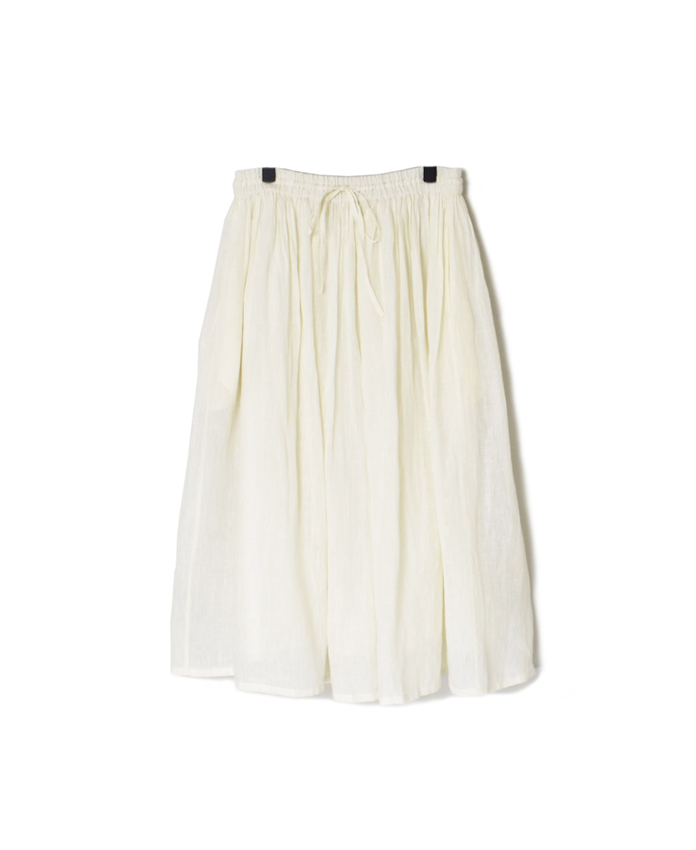 NMDS25245(スカート) 80s POWER LOOM LINEN PLAIN GATHERED SKIRT WITH LINING