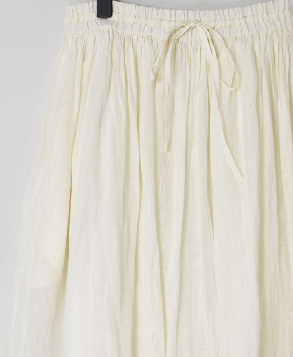 NMDS25245(スカート) 80s POWER LOOM LINEN PLAIN GATHERED SKIRT WITH LINING