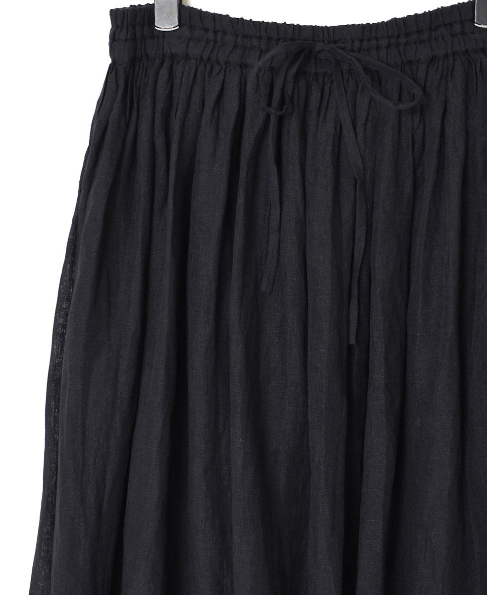 NMDS25245(スカート) 80s POWER LOOM LINEN PLAIN GATHERED SKIRT WITH LINING