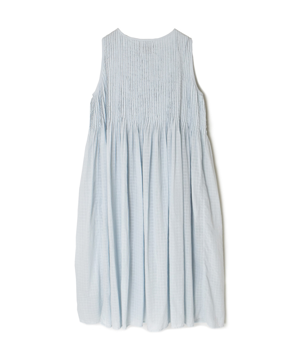 NMDS25255D(ワンピース) 80s ORGANIC DOBIE CHECK(OVERDYE) NO/SL PULLOVER DRESS WITH PINTUCK