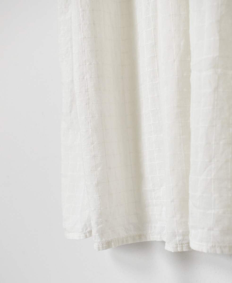 NMDS25255D(ワンピース) 80s ORGANIC DOBIE CHECK(OVERDYE) NO/SL PULLOVER DRESS WITH PINTUCK