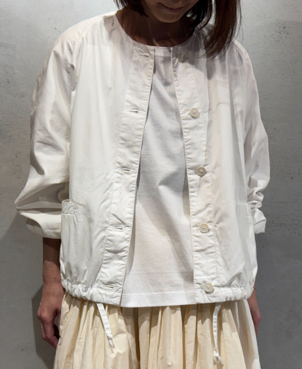 NMDS24633W(ジャケット) 40s ORGANIC POPLIN RAGLAN STRING JACKET