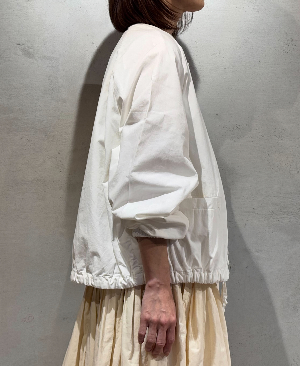 NMDS24633W(ジャケット) 40s ORGANIC POPLIN RAGLAN STRING JACKET