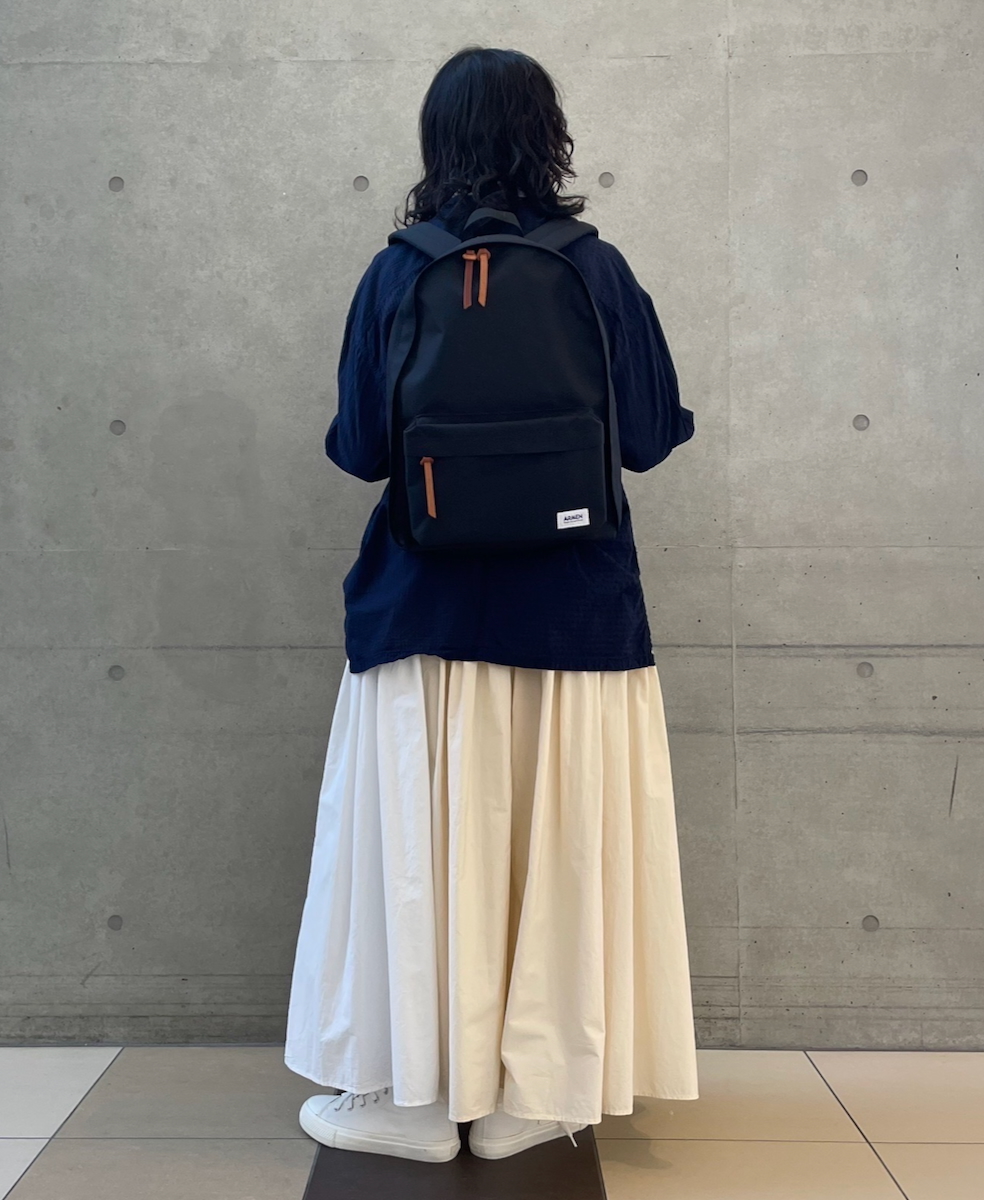 NMDS24642(スカート) 40s ORGANIC POPLIN(PATCHWORK) PINTUCK FLARED SKIRT WITH CRAZY PATCH WORK